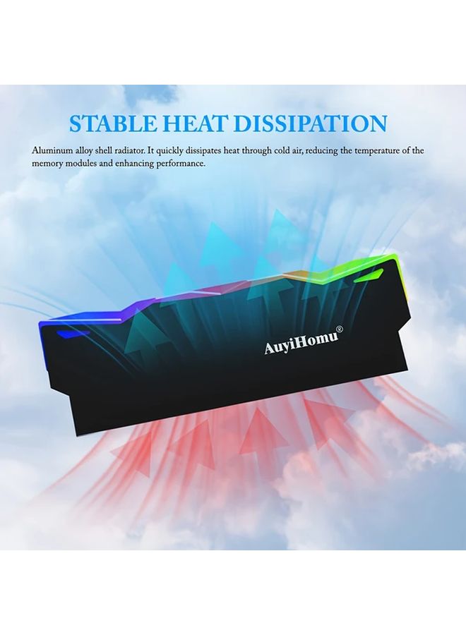 2pcs White ARGB Memory Heatsink USB Powered For DDR3 DDR4 DDR5 ECC - Image 5